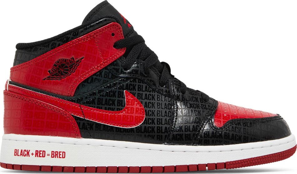 Air Jordan 1 Mid Bred Text (GS)