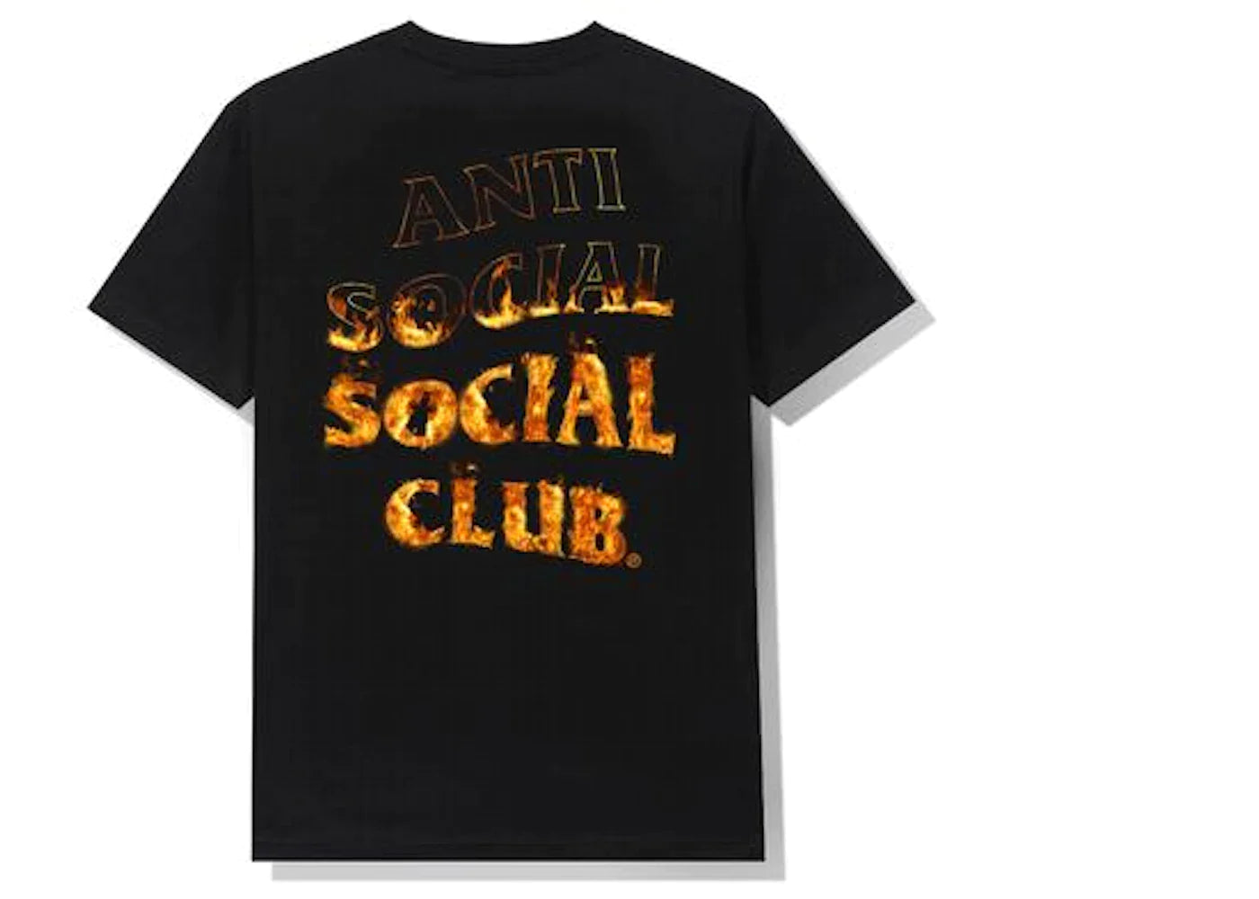 Anti Social Club Flames T-shirt Black