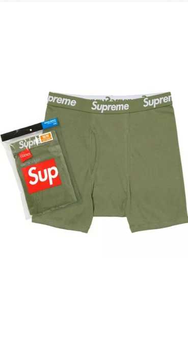 Supreme Hanes Boxer Briefs (2 Pack) Olive