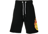 Palm Angels Burning Head Track Shorts Black