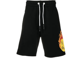 Palm Angels Burning Head Track Shorts Black