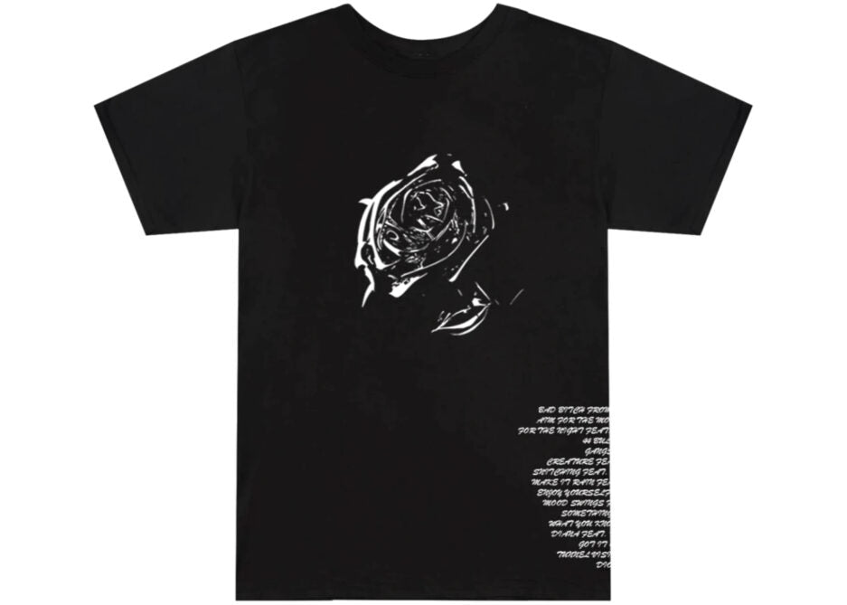 Vlone x Pop Smoke Tracklist Tee Black