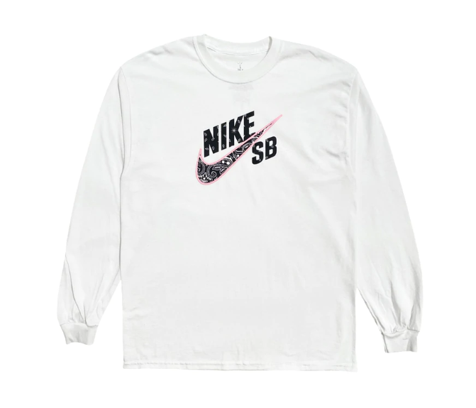 Travis Scott Cactus Jack For Nike SB Longsleeve T-shirt White