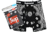 Supreme Hanes Bandana Boxer Briefs (2 Pack) Black