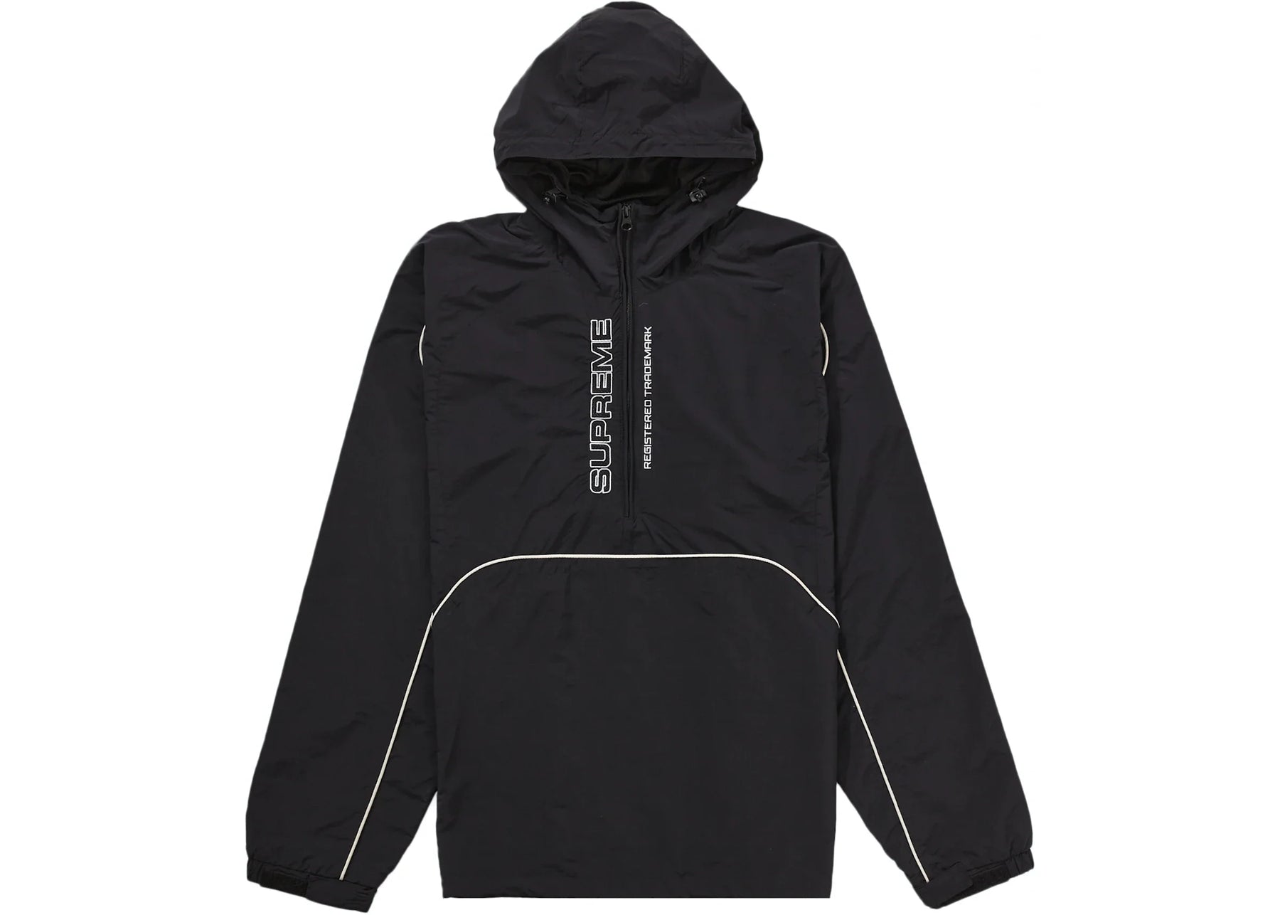 Supreme Paneled Half Zip Pullover 'Black'