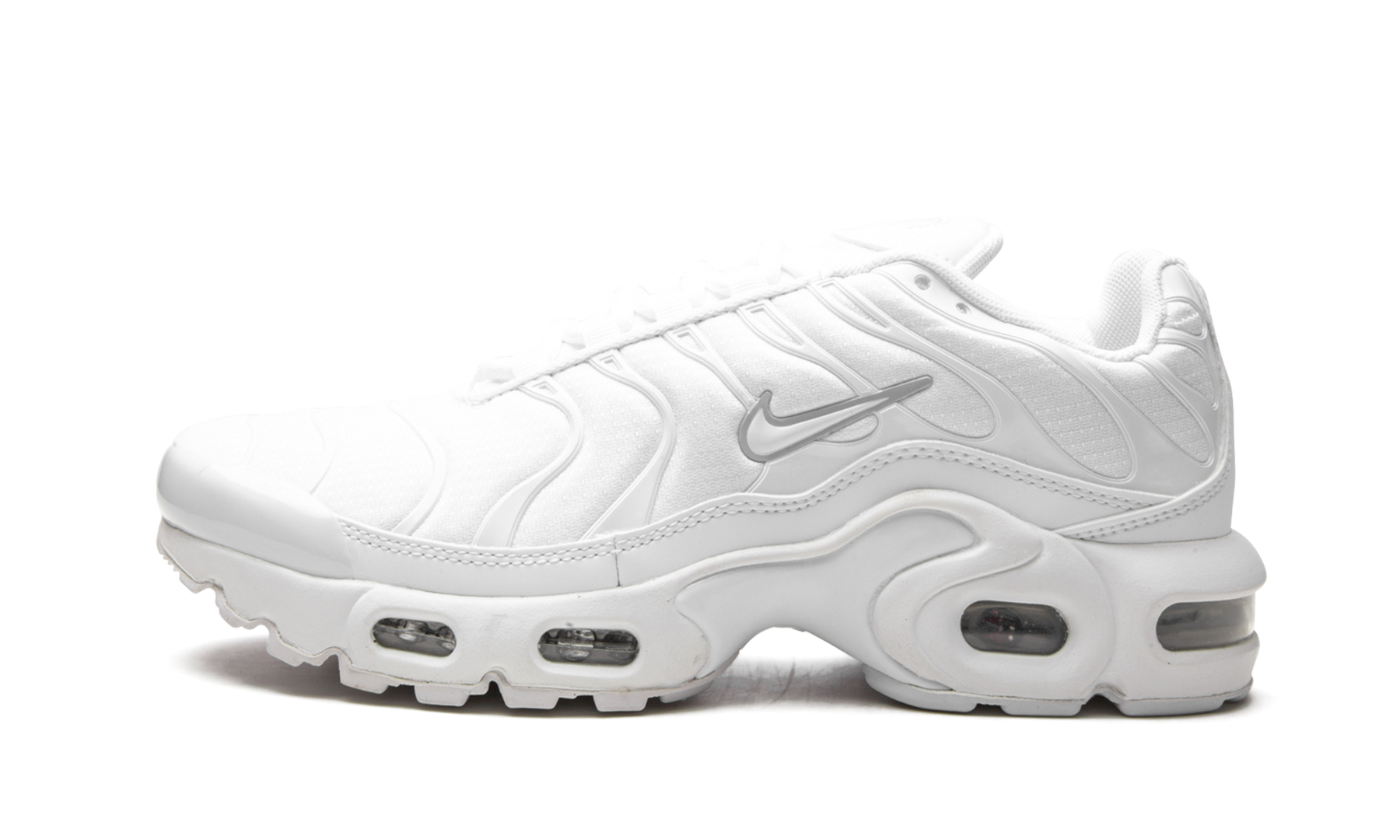 Air Max Plus "White Metallic Silver" GS